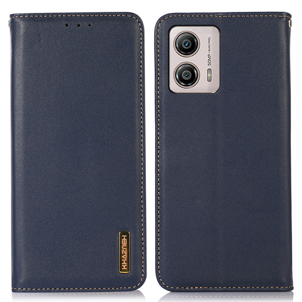 KHAZNEH For Motorola Moto G53 5G Nappa Texture Shockproof Phone Case Genuine Cowhide Leather Flip Wallet Cover Stand KHAZNEH For Motorola Moto G53 5G Nappa Texture Shockproof Phone Case Genuine Cowhide Leather Flip Wallet Cover Stand